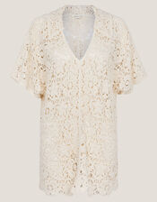 Ren Crochet Collared Blouse, Ivory (IVORY), large