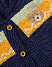 Newborn Benny Bear Knit Hoodie, Green (GREEN), large