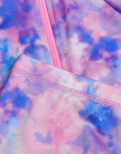 Tie Dye UPF 50+ Rash Vest and Shorts, Purple (LILAC), large