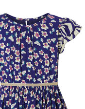 S.E.W Eloise Mixed Print Dress, Blue (NAVY), large