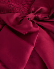 Juno Lace Bodice Party Dress, Red (BURGUNDY), large