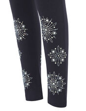 Snowflake Embellished Leggings, , large