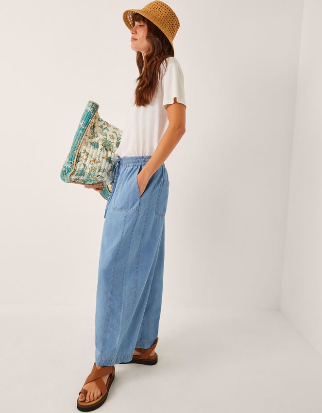 Jade Lightweight Barrel Jeans, Blue (DENIM BLUE), large