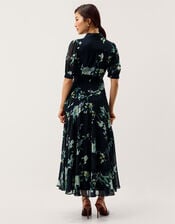 Lilwen Floral Midi Tea Dress, Blue (NAVY), large
