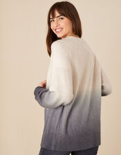 Alma Dip Dye Cardigan , Grey (GREY), large