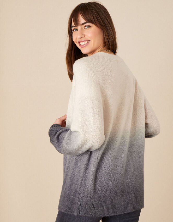 Alma Dip Dye Cardigan , Grey (GREY), large