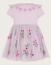 Baby Floral Disco Dress, Purple (LILAC), large