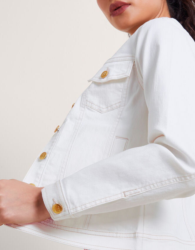 Casey Denim Jacket, Natural (ECRU), large
