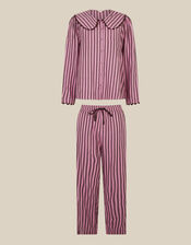 Sylvie Stripe Long Pyjamas Set, Pink (PINK), large