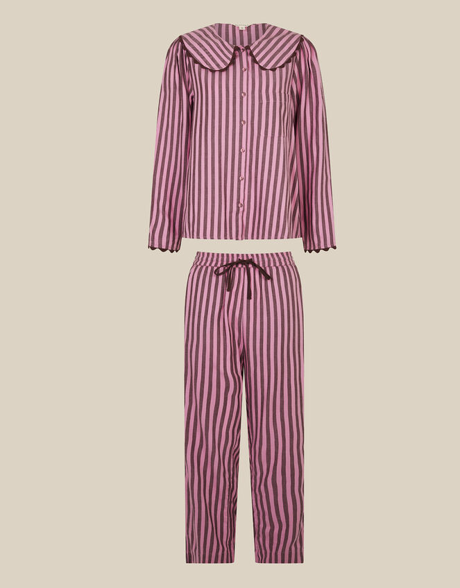Sylvie Stripe Long Pyjamas Set, Pink (PINK), large