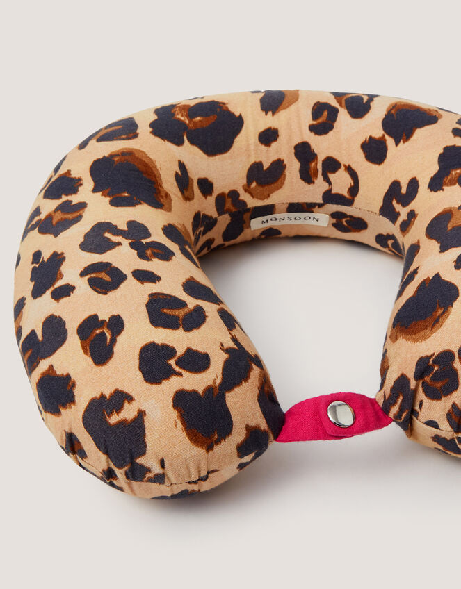 Leopard Print Travel Pillow, Multi (MULTI), large
