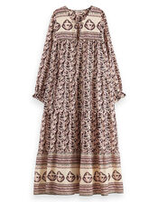Scotch and Soda Print Maxi Dress, Multi (MULTI), large