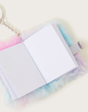 Mini Fluffy Unicorn Keychain Notebook, , large