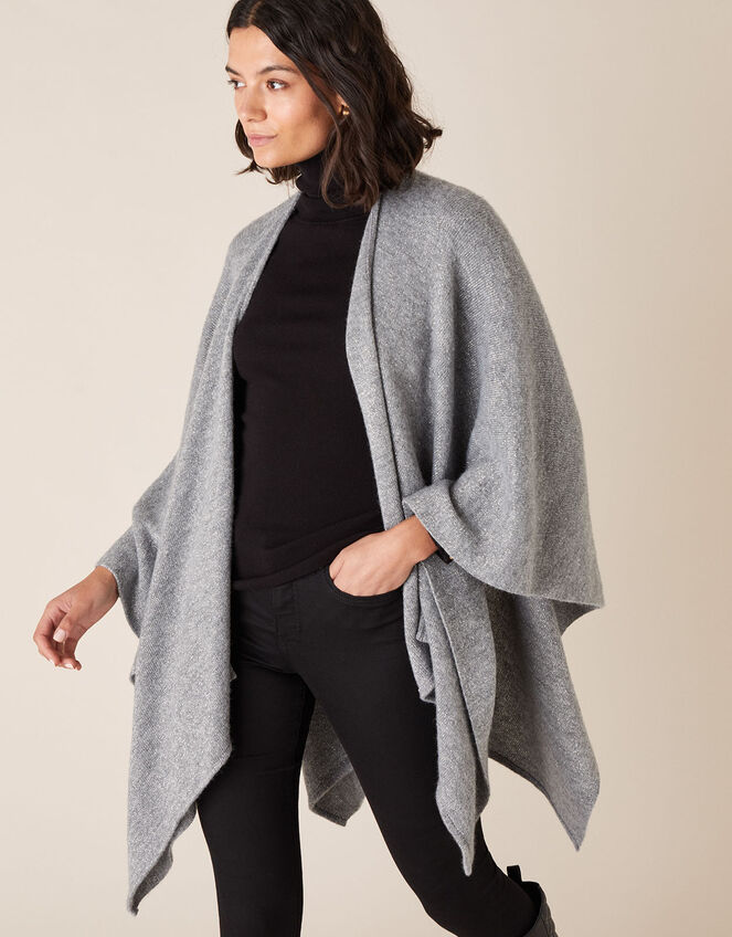Metallic Knit Wrap, , large