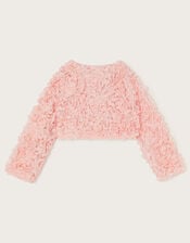 Appliqu&eacute; Rose Cropped Jacket, Pink (PINK), large