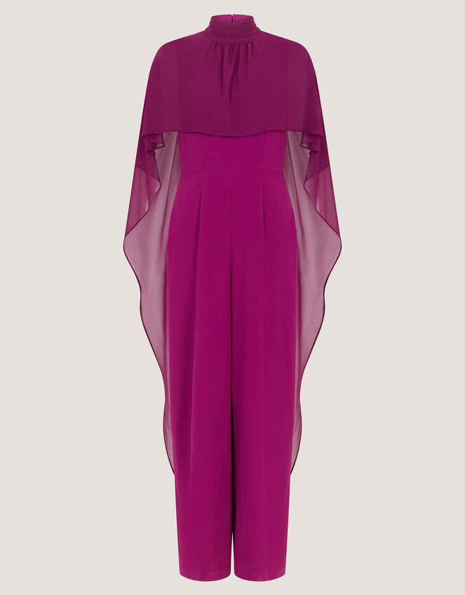 Valerie Cape Wide Leg Jumpsuit Purple