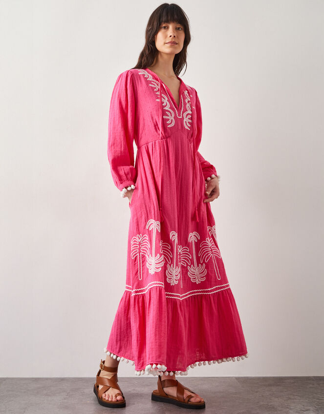 East Karyta Embroidered Maxi Dress, Pink (PINK), large