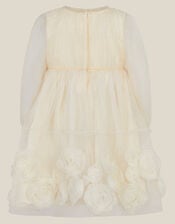 Baby Remi Rose Appliqu&eacute; Glitter Party Dress, Gold (GOLD), large