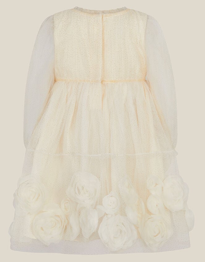 Baby Remi Rose Appliqu&eacute; Glitter Party Dress, Gold (GOLD), large