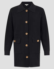 Nina Knit Utility Jacket, Black (BLACK), large