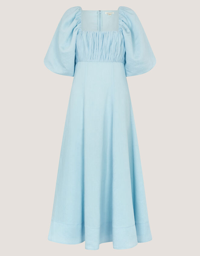 Payton Puff Sleeve Midi Dress Blue
