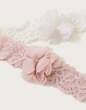 Baby Lacey Flower Bando Set of Two, , large