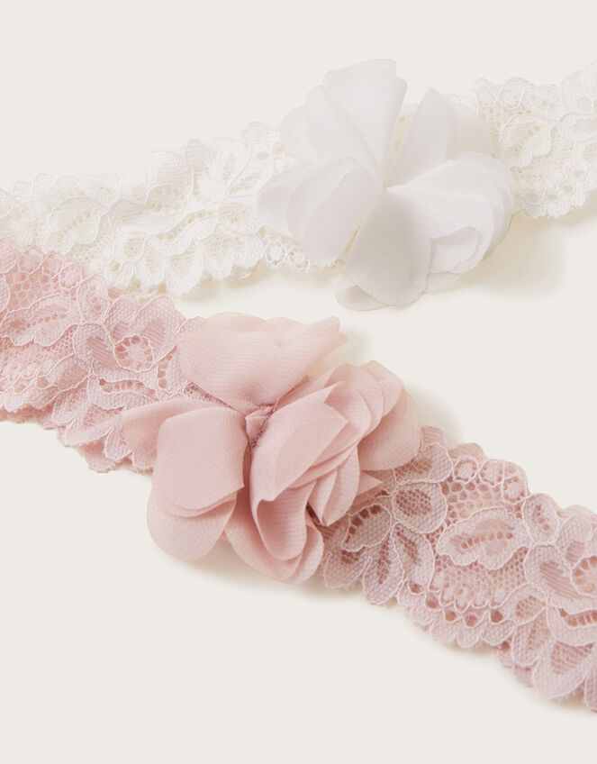 Baby Lacey Flower Bando Set of Two, , large