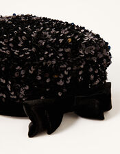 Sequin Beret, Black (BLACK), large