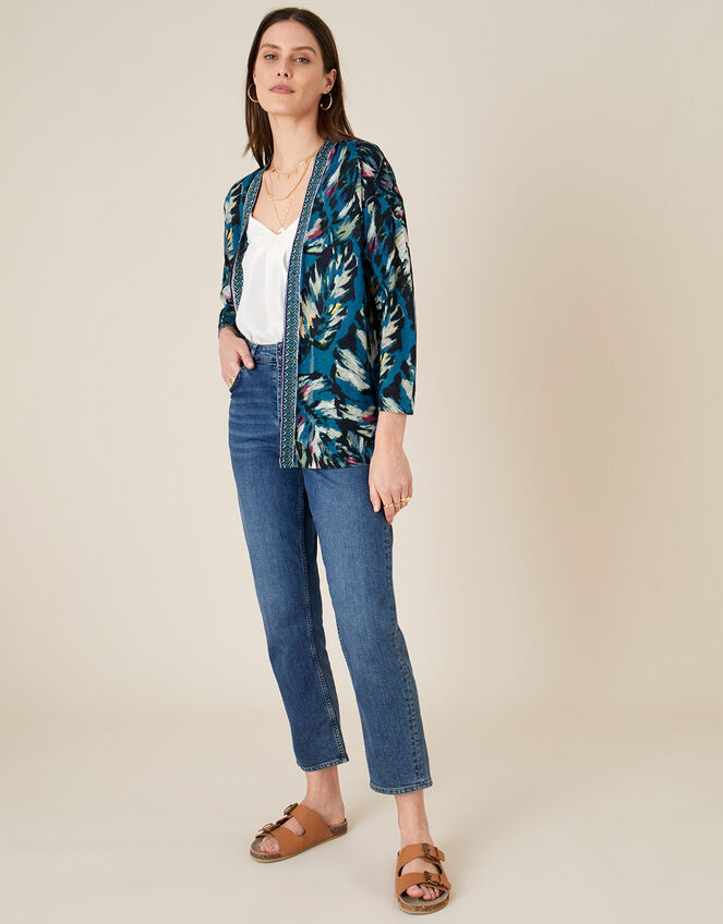Peta Palm Print Cover-Up, Teal (TEAL), large