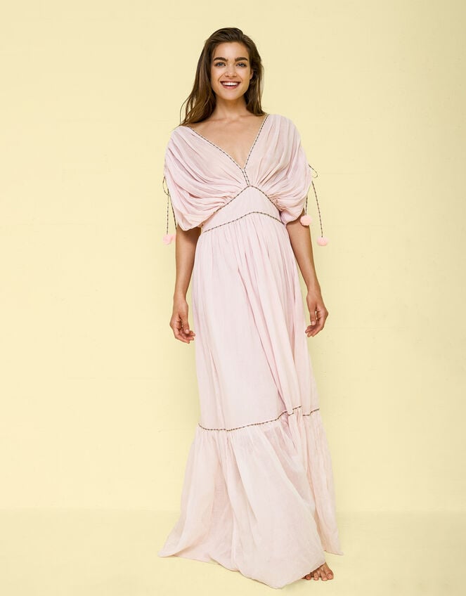 Pitusa Clara Drape Tassel Maxi Dress, , large