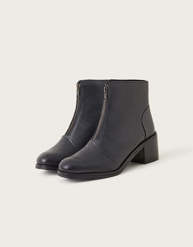 zip front chunky boots