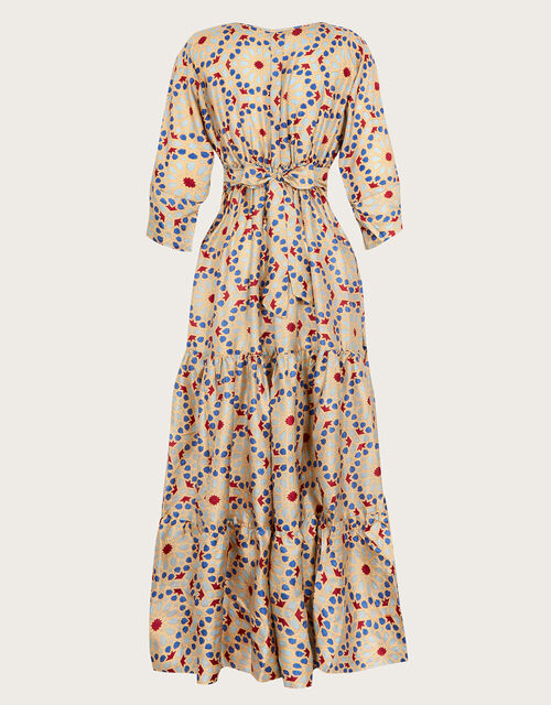 La Galeria Elefante WIF Silk Kimono Dress, Cream (CREAM), large