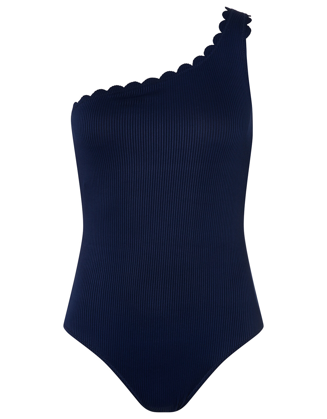 One shoulder scalloped swimsuit new arrivals