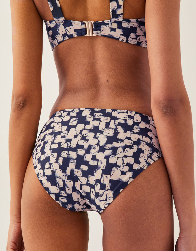 Ania Abstract Print Bikini Bottom Black