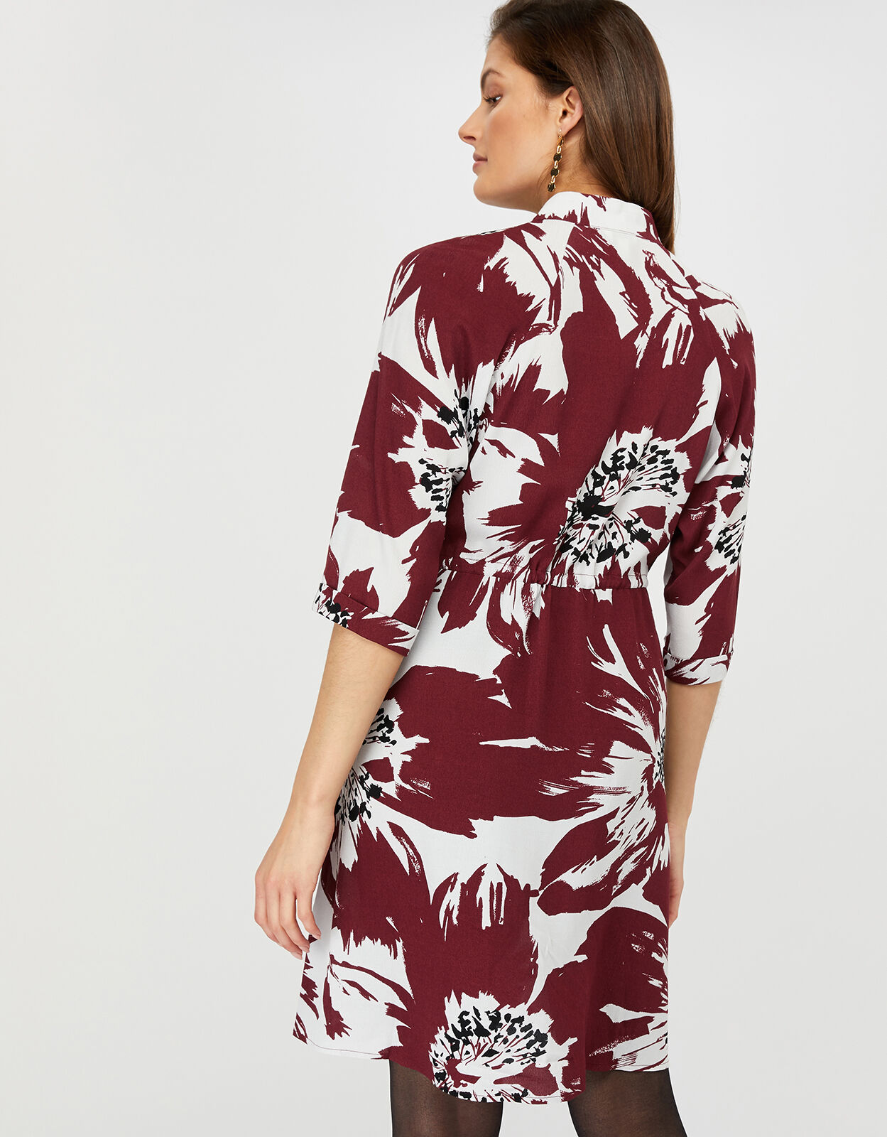 Ruby Floral Dress with LENZING ECOVERO Red