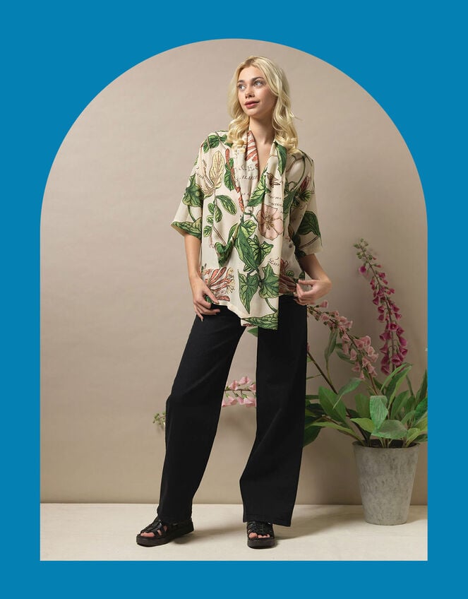 One Hundred Stars Honeysuckle Print Rachel Blouse, Multi (MULTI), large