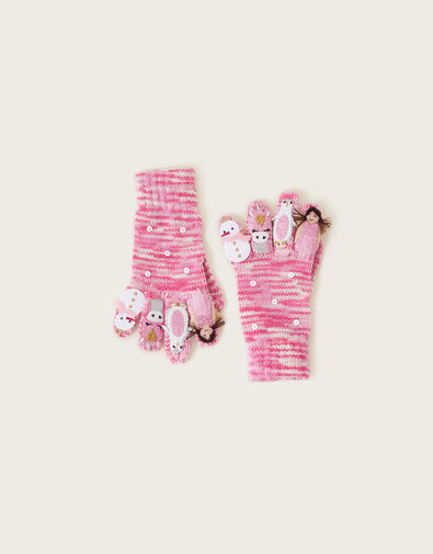Winter Fairy Novelty Gloves, Pink (PINK), large