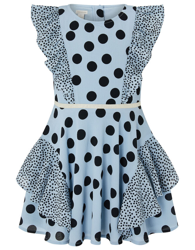 Rene Spot Dress, Blue (PALE BLUE), large