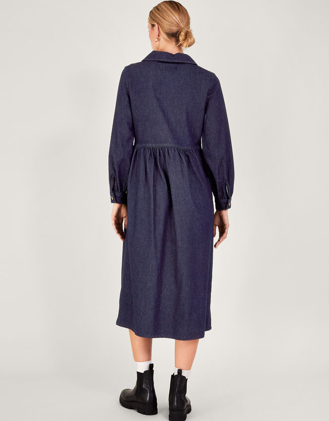 Alana Midi Zip Dress, Blue (INDIGO), large