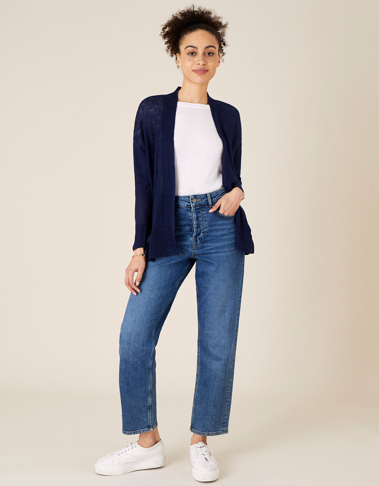 Monsoon linen cardigan top