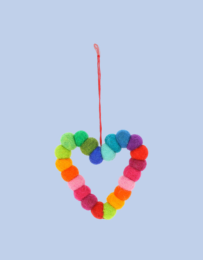 Fiona Walker Hanging Pom-Pom Heart , , large