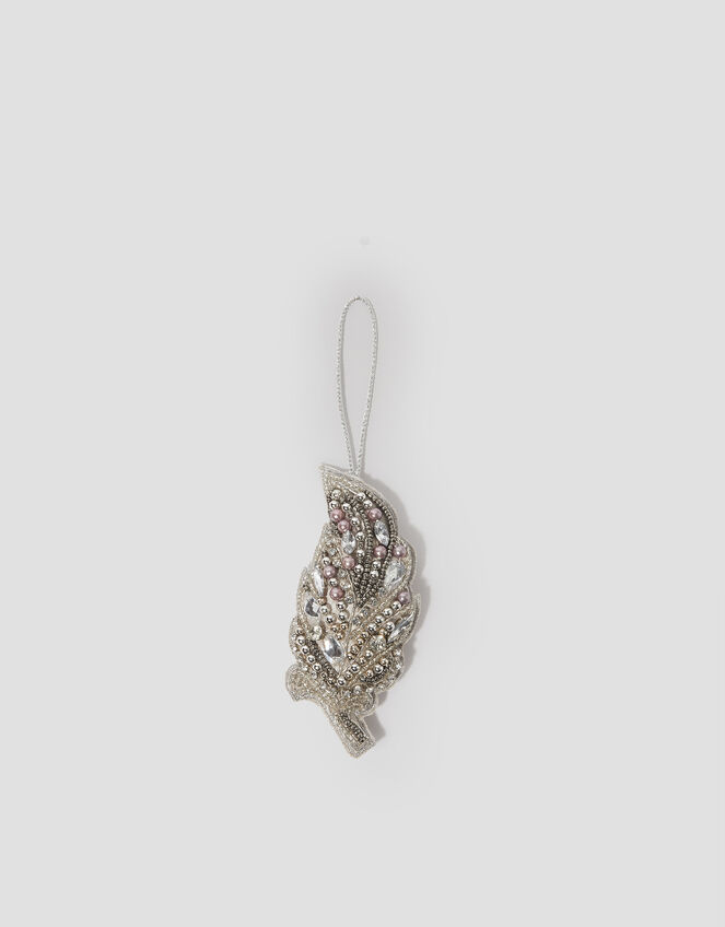 Embellished Feather Christmas Tree Decoration, , large