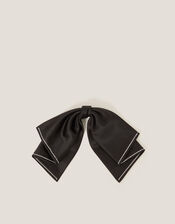 Waterfall Bow Hair Clip, Black (BLACK), large