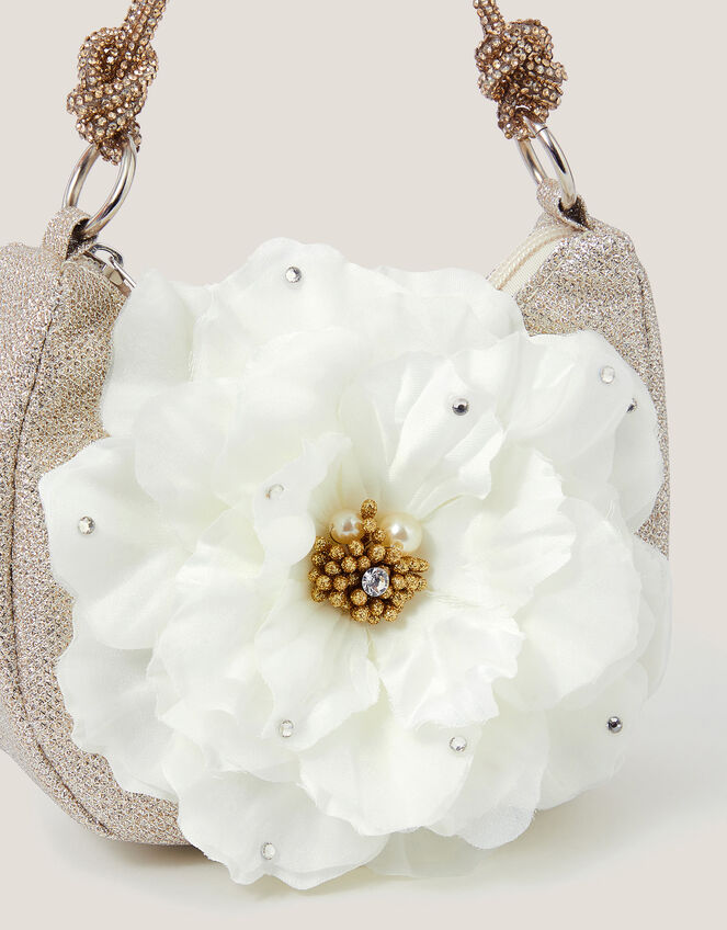 Oversized Flower Scoop Bag, Gold (GOLD), large