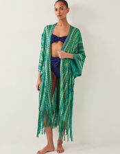 Nadia Zigzag Stripe Kaftan, , large