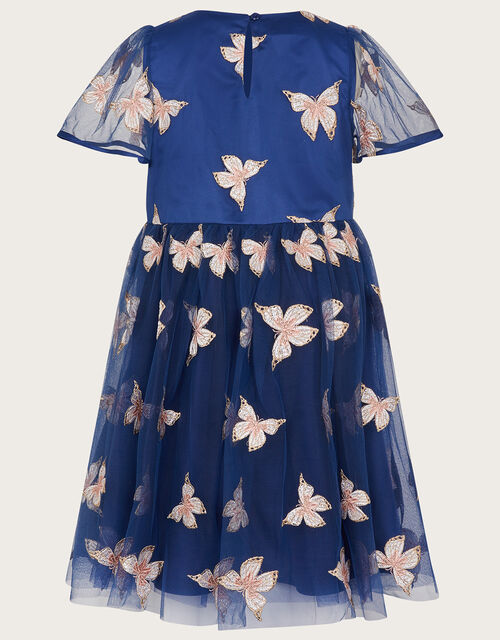 Embroidered Butterfly Dress, Blue (NAVY), large