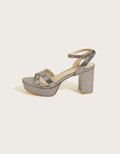 Metallic Platform Sandals, Gold (GOLD), large