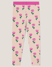 Floral Print Leggings, Multi (MULTI), large