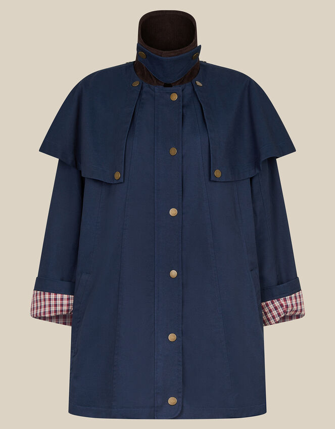 Carly Cape Barn Jacket, Blue (NAVY), large