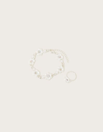 Pearly Flower Jewellery Set, , large